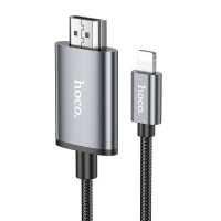 HOCO kábel Lightning na HDMI 1080p UA27 2 m kovovo sivý