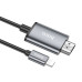 HOCO kábel Lightning na HDMI 1080p UA27 2 m kovovo sivý