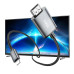 HOCO kábel Lightning na HDMI 1080p UA27 2 m kovovo sivý