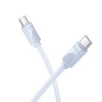HOCO kábel typ C na typ C 3A 60W X114 1 m modrý