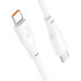 HOCO kábel typ C na typ C PD 100W X93 2 m biely