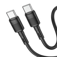 HOCO kábel typ C na typ C PD 3A 60W X83 1 m čierny