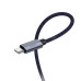 HOCO kábel typ C na typ C PD QC3.0 3A 60W U134 1,2 m tmavomodrý