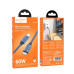 HOCO kábel typ C na typ C PD QC3.0 3A 60W U134 1,2 m tmavomodrý