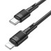 HOCO kábel typu C na Lightning PD 2,4A 20W X83 1 m čierny