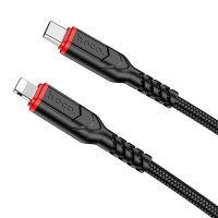 HOCO kábel typu C na Lightning PD 3A 20W X59 1 m čierny