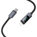 HOCO kábel typu C na Lightning s displejom PD 27W X112 1 m čierny