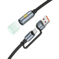 HOCO kábel USB A / Typ C na LED svetlo UA38C čierny