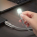 HOCO kábel USB A / Typ C na LED svetlo UA38C čierny