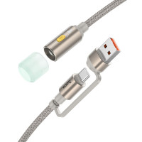 HOCO kábel USB A / Typ C na LED svetlo UA38C zlatý