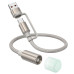 HOCO kábel USB A / Typ C na LED svetlo UA38C zlatý