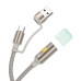 HOCO kábel USB A / Typ C na LED svetlo UA38C zlatý