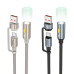 HOCO kábel USB A / Typ C na LED svetlo UA38C zlatý