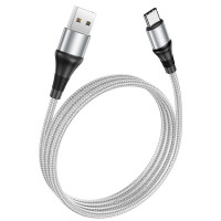HOCO kábel USB A do Typ C 3A X50 1 m sivý