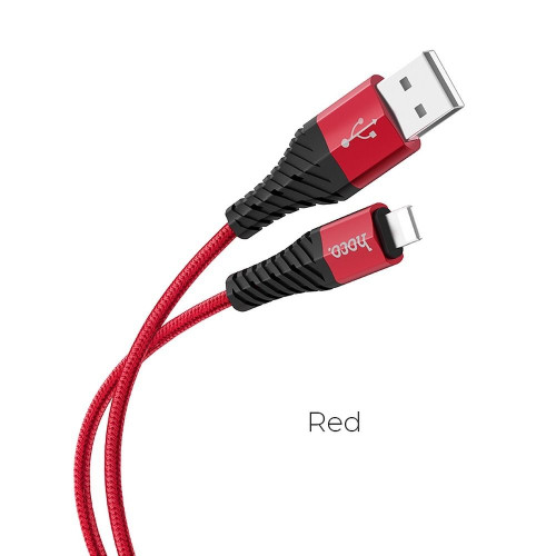 HOCO kábel USB A na Lightning 2,4 X38 1 m červený