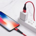 HOCO kábel USB A na Lightning 2,4 X38 1 m červený