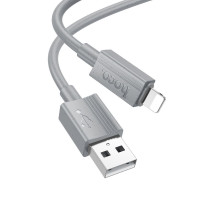 HOCO kábel USB A na Lightning 2,4A X107 1 m sivý