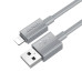 HOCO kábel USB A na Lightning 2,4A X107 1 m sivý