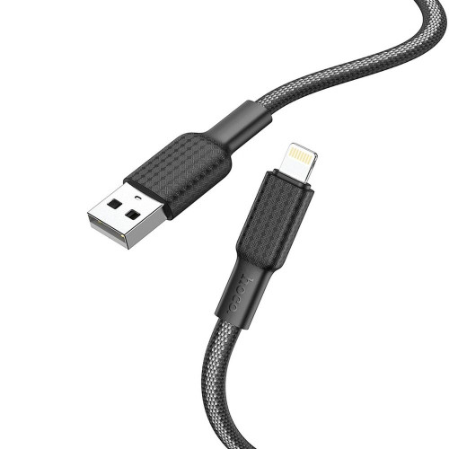 HOCO kábel USB A na Lightning 2,4A X69 1 m čierny biely