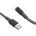 HOCO kábel USB A na Lightning 2,4A X69 1 m čierny biely