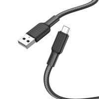 HOCO kábel USB A na Micro USB 2,4A X69 1 m čierny biely