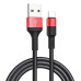 HOCO kábel USB A na typ C 2A X26 1 m čierny červený