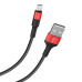 HOCO kábel USB A na typ C 2A X26 1 m čierny červený