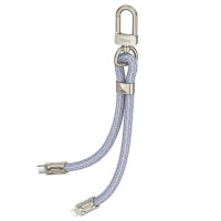 HOCO kábel v tvare šnúrky typu C na Lightning PD 20W GH5 0,22 m denim blue