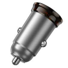 HOCO nabíjačka do auta 2 x typ C + kábel typ C na Lightning PD QC 45W NZ16B kovovo sivá