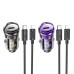 HOCO nabíjačka do auta typ C + kábel typ C na Lightning PD QC3.0 30W Z53 čierna
