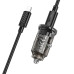 HOCO nabíjačka do auta typ C + kábel typ C na Lightning PD QC3.0 30W Z53 čierna