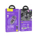 HOCO nabíjačka do auta USB A + typ C + kábel typ C na Lightning PD QC3.0 3A 30W Z53A fialová