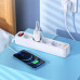 HOCO napájacia lišta 4-bitová predlžovacia zásuvka + 2 x USB A + typ C PD QC 3A 20W NS1 biela