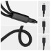 Kábel 3v1 typu C na Lightning / typ C / Micro USB 2,4A C171 1,2 m čierny