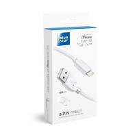 Kábel BLUE STAR LITE 3A USB A na Lightning 1,2 m biely