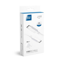 Kábel BLUE STAR typ C na typ C PD 3A 1,2 m biely