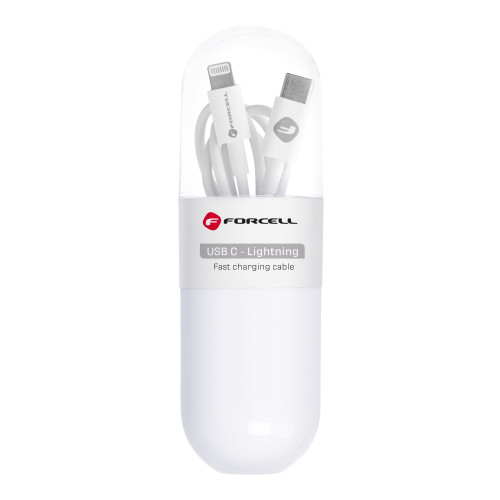Kábel FORCELL C291 typ C na Lighninng PD 27W TUBE 1 m biely