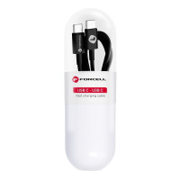 Kábel FORCELL C293 typ C na typ C PD QC 48W TUBE 1 m čierny