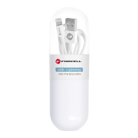 Kábel FORCELL C316 USB A na Lightning 1A TUBE 1 m biely