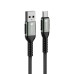 Kábel FORCELL F-ENERGY C256 USB A na typ C QC3.0 3A 66W Cafule 2 m čierny
