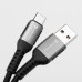 Kábel FORCELL F-ENERGY C256 USB A na typ C QC3.0 3A 66W Cafule 2 m čierny