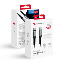 Kábel FORCELL F-ENERGY C260 typ C na typ C QC4.0 PD 5A 100W Cafule 1,2 m čierny
