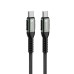 Kábel FORCELL F-ENERGY C260 typ C na typ C QC4.0 PD 5A 100W Cafule 1,2 m čierny