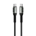 Kábel FORCELL F-ENERGY C260 typ C na typ C QC4.0 PD 5A 100W Cafule 1,2 m čierny