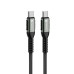 Kábel FORCELL F-ENERGY C260 typ C na typ C QC4.0 PD 5A 100W Cafule 2 m čierny
