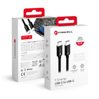Kábel FORCELL F-ENERGY C338 typ C na typ C PD QC4.0 3A 60W 0,5 m čierny