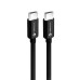 Kábel FORCELL F-ENERGY C338 typ C na typ C PD QC4.0 3A 60W 1,5 m čierny