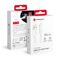 Kábel FORCELL F-ENERGY C703 USB A na Lightning MFi 2,4A 12W 1 m biely