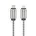 Kábel FORCELL F-ENERGY Metal C238 Type C to Lightning PD QC3.0 3A 27W 1 m strieborný