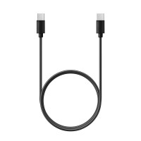 Kábel typu C na typ C PD QC 3A 60W C296 (dlhý konektor 8 mm) 1 m čierny